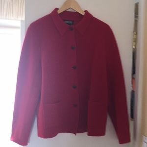 Red Boiled Wool Jacket